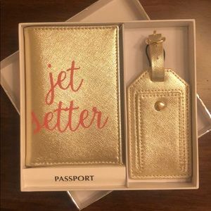 Neiman Marcus NIB passport holder & luggage tag